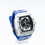 Richard Mille RM 055 Bubba Watson White Ceramic Titanium Blue Rubber Replica