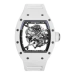Richard Mille RM 055 White Ceramic Case Skeleton Dial Rubber Strap 50mm Replica