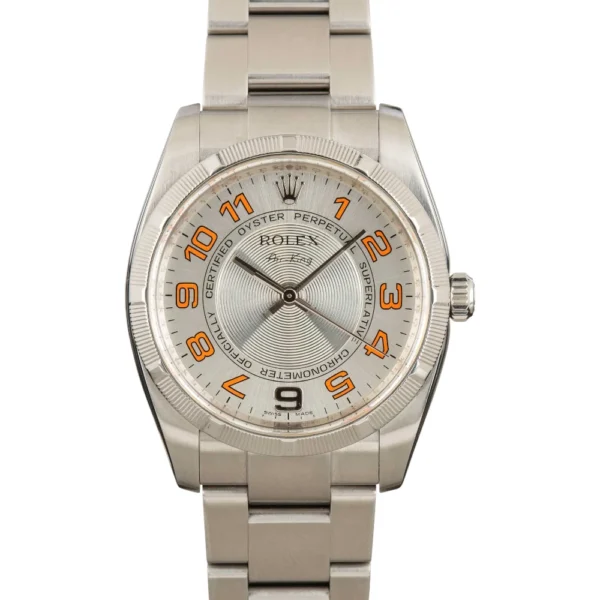 Rolex Air-King 114210 Silver Concentric Dial Replica