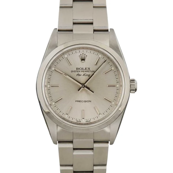 Rolex Air King 14000M Silver Steel Dial Replica
