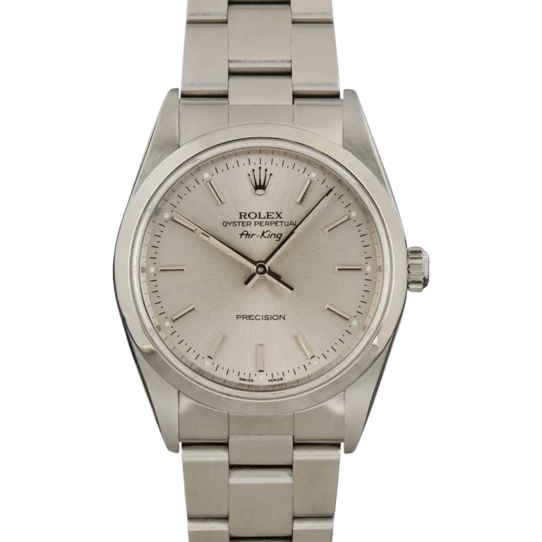 Rolex Air King 14000M Silver Steel Dial Replica
