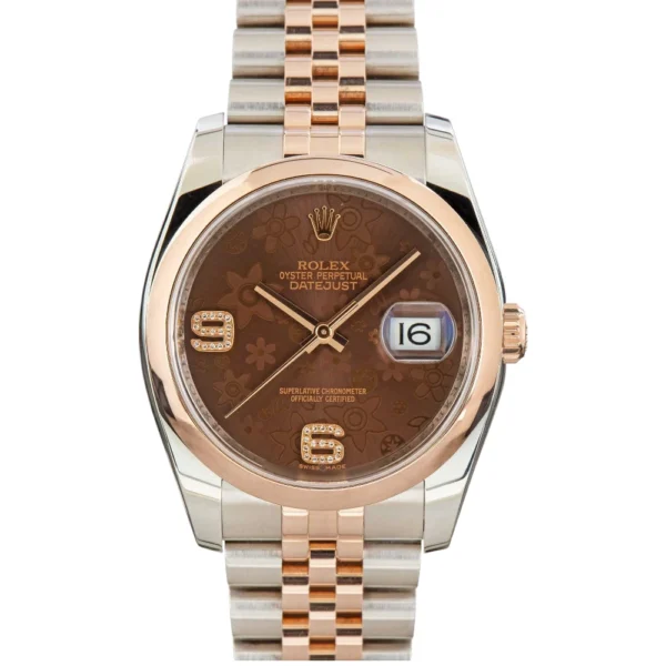 Rolex Datejust 116201 Floral Motif Dial Replica