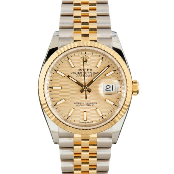 Rolex Datejust 126233 Champagne Fluted Motif Dial Replica