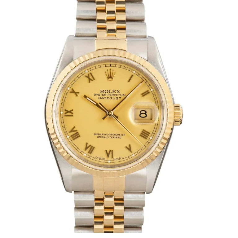 Rolex Datejust 16233 Champagne Roman Dial Replica