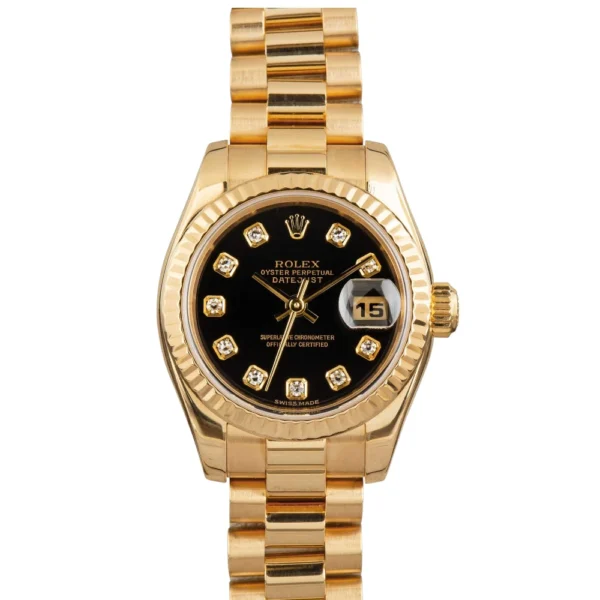 Rolex Datejust 179178 Black Diamond Dial Replica
