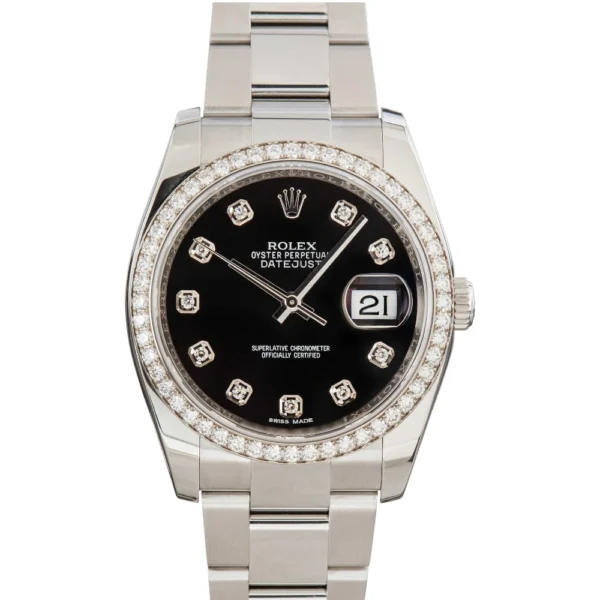 Rolex Datejust 36 Ref 116244 Black Diamond Dial Replica