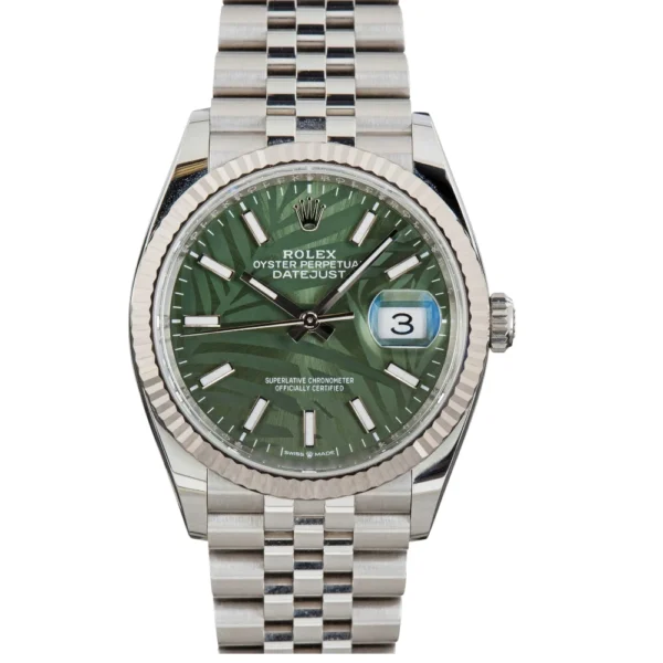Rolex Datejust 36 Ref 126234 Green Palm Motif Dial Replica