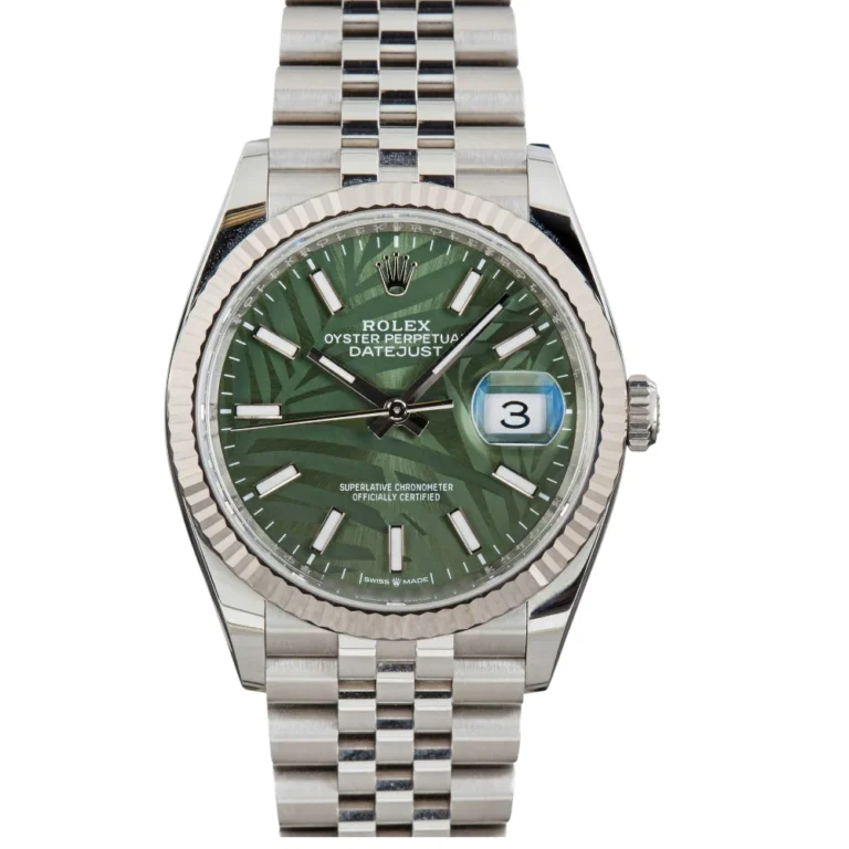 Rolex Datejust 36 Ref 126234 Green Palm Motif Dial Replica