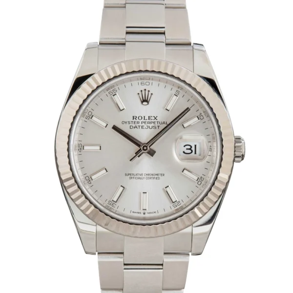 Rolex Datejust 41 Ref 126334 Silver Chromalight Dial Replica