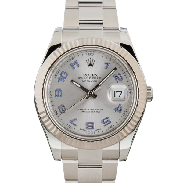 Rolex Datejust II Ref 116334 Lilac Arabic Markers Replica
