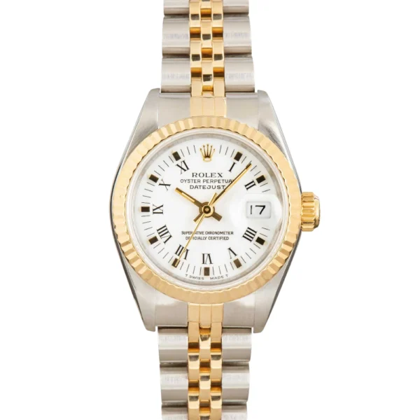 Rolex Datejust Ladies 69173 White Roman Dial Replica