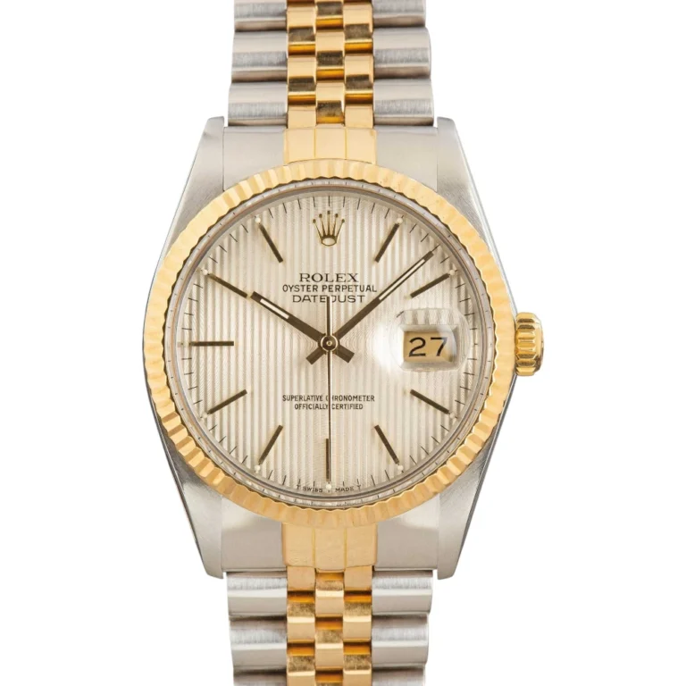Rolex Datejust Ref 16013 Silver Tapestry Dial Replica