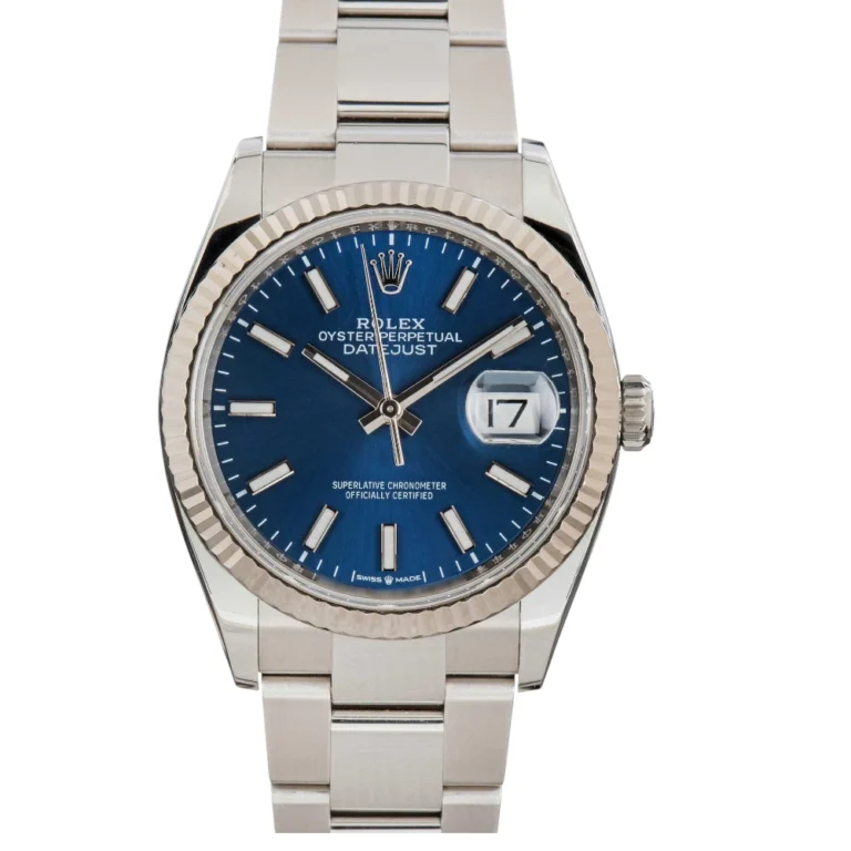 Rolex Datejust ref 126234 Blue Chromalight Dial Replica