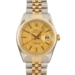Rolex Datejust ref 16013 Champagne Linen Dial Replica