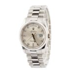 Rolex Day-Date 118206 Silver Diamond Dial Replica