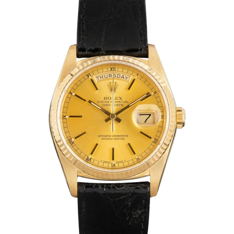 Rolex Day-Date 18038 Leather Bracelet Replica