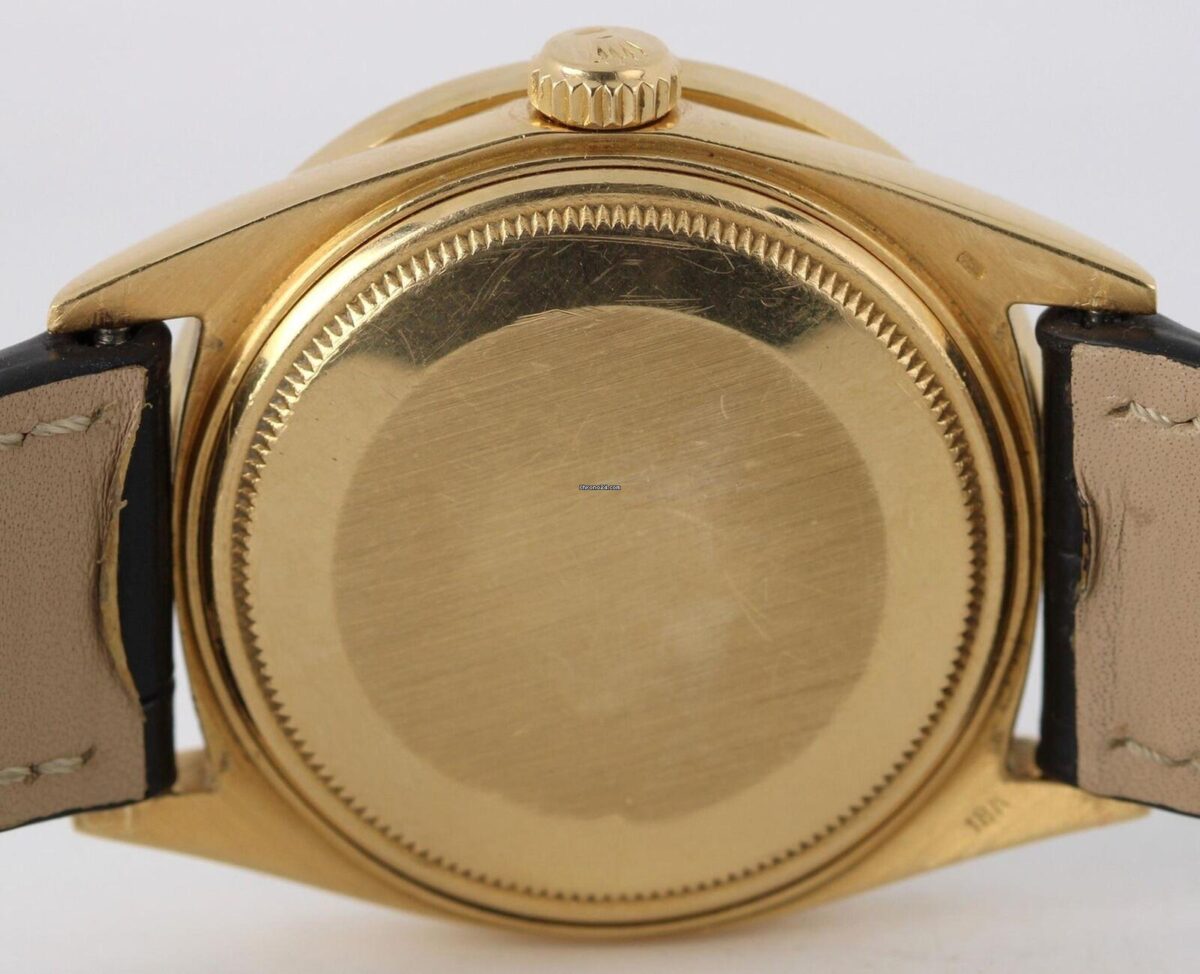 Rolex Day-Date 18k Yellow Gold DIAMOND RUBY 36mm Leather Watch Replica