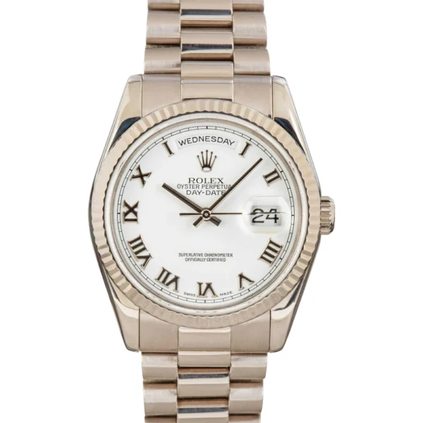 Rolex Day-Date 36 Ref 118239 White Roman Dial Replica