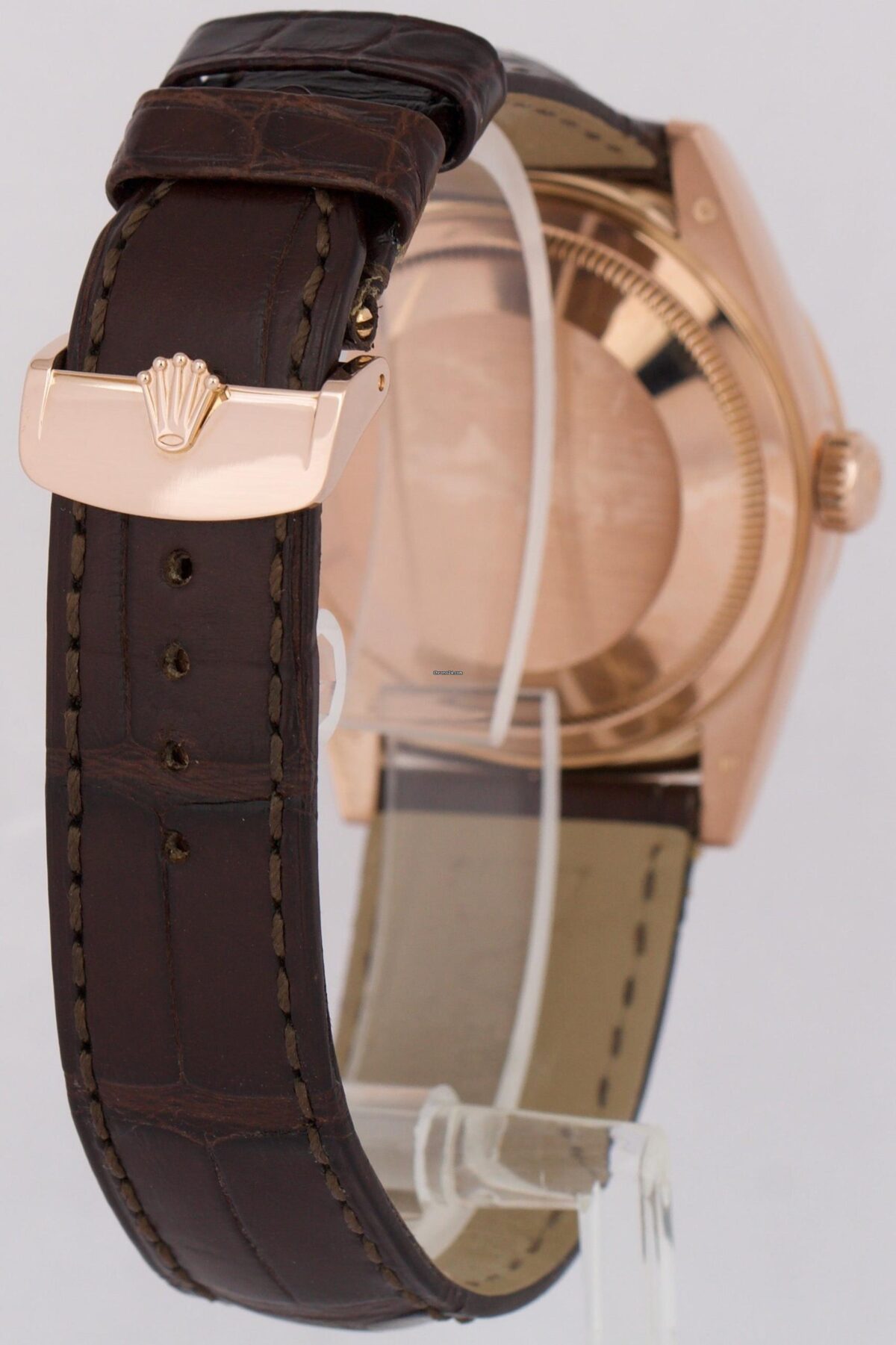 Rolex Day-Date 36mm CHOCOLATE Brown 18K Rose Gold Leather Replica