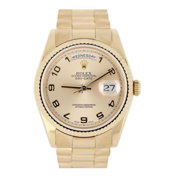 Rolex Day-Date 36mm President 18K Yellow Gold Champagne Replica