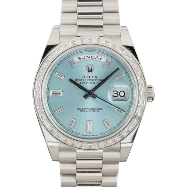 Rolex Day-Date 40 Ref 228396 Ice Blue Dial Replica