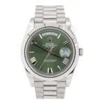 Rolex Day-Date 40mm OLIVE Green White Gold President 18K Replica