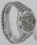Rolex Day-Date 40mm OLIVE Green White Gold President 18K Replica