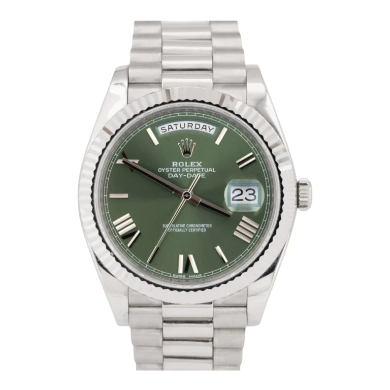 Rolex Day-Date 40mm OLIVE Green White Gold President 18K Replica
