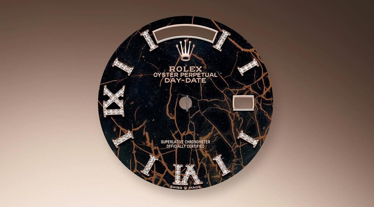 Rolex Day-Date Everose Gold Eisenkiesel President Bracelet Fluted Bezel Roman Dial Replica