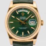 Rolex Day-Date Green Dial Yellow Gold 36mm Box & Papers Replica