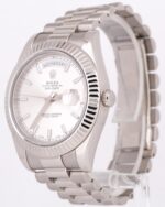 Rolex Day-Date II President 41mm Silver 18K White Gold Fluted Watch Replica