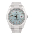 Rolex Day-Date II Presidential 41mm Platinum Diamond Blue Glacier Replica