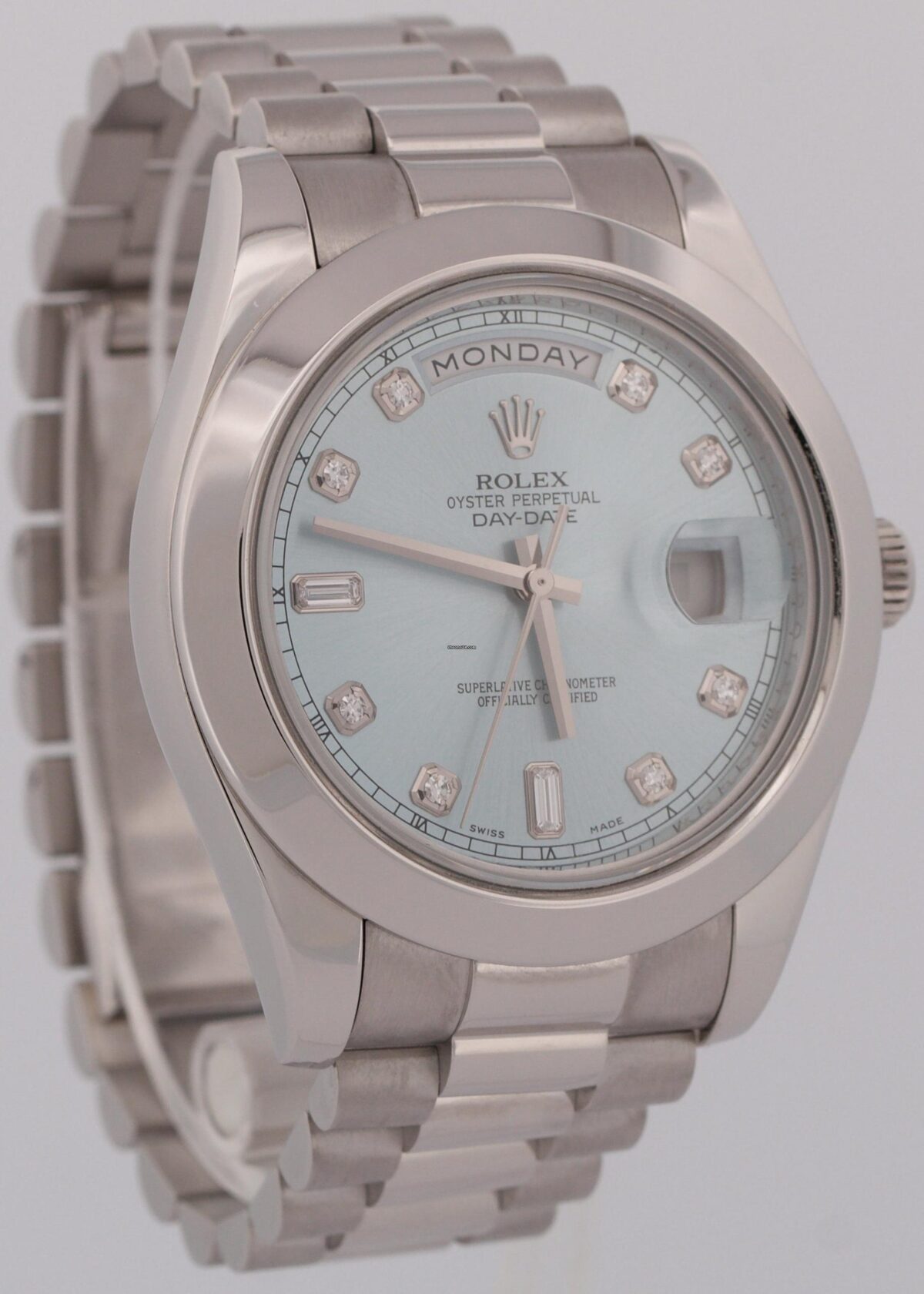 Rolex Day-Date II Presidential 41mm Platinum Diamond Blue Glacier Replica