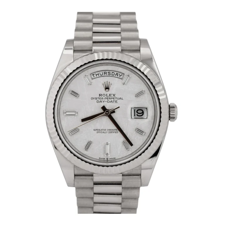 Rolex Day-Date New Papers Factory Meteorite Baguette Gold Replica