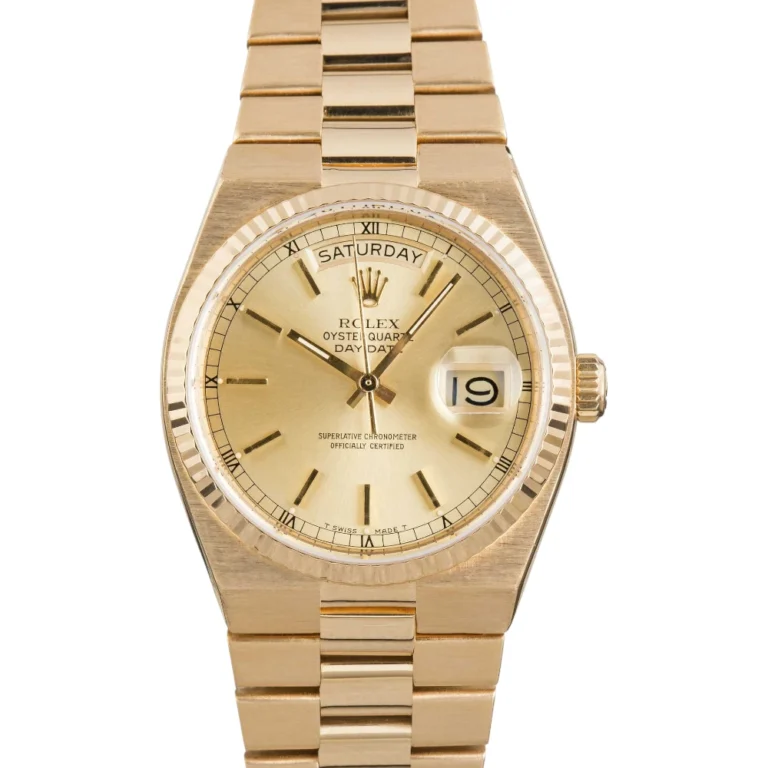 Rolex Day-Date OysterQuartz 19018 Champagne Index Dial Replica