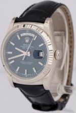 Rolex Day-Date Papers Blue President 36mm 18K White Gold Watch Replica