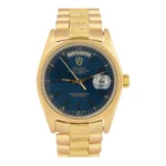 Rolex Day-Date President 36mm Blue BARK Quickset 18K Yellow Gold Watch Replica