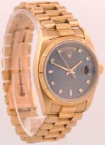 Rolex Day-Date President 36mm Factory Blue Diamond 18K Gold Bark Replica