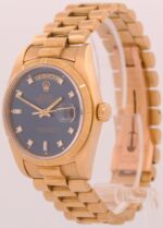 Rolex Day-Date President 36mm Factory Blue Diamond 18K Gold Bark Replica