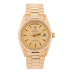 Rolex Day-Date President Silvered Champagne Tapestry 36mm 18K Gold Replica