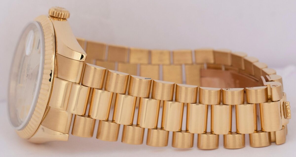 Rolex Day-Date President Silver 36mm 18K Yellow Gold Replica