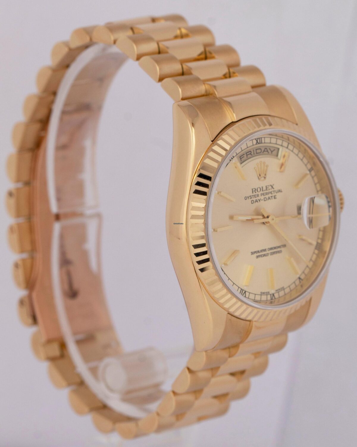 Rolex Day-Date President Silver 36mm 18K Yellow Gold Replica