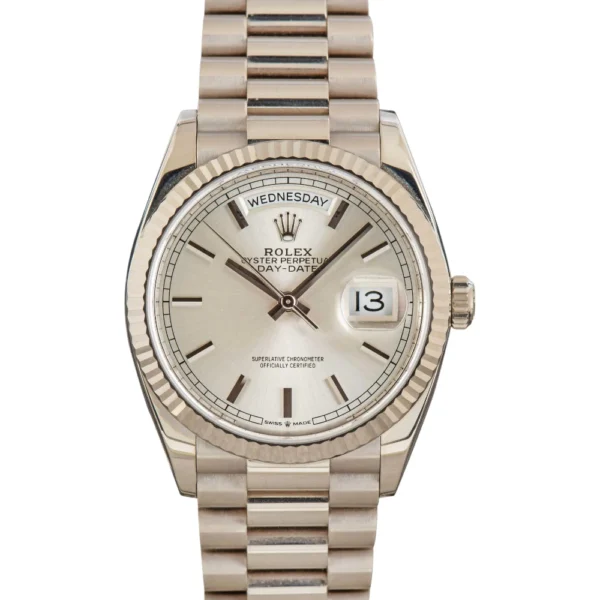 Rolex Day-Date Ref 128239 Silver Dial Replica
