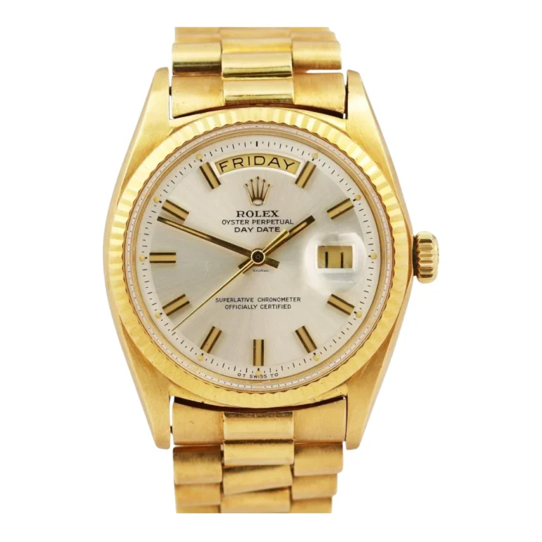 Rolex Day-Date Vintage Wide Boy Dial 18K Yellow Gold SILVER 36mm Replica