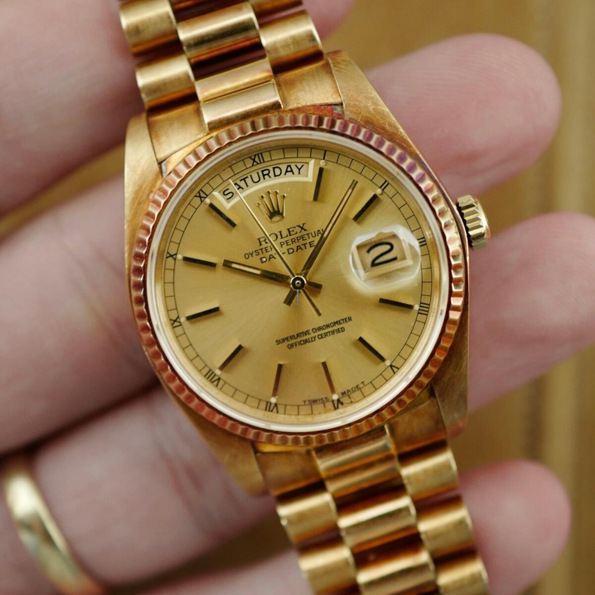 Rolex Day-Date Yellow Gold with Warm Patina Replica