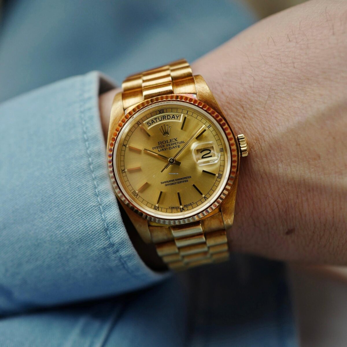 Rolex Day-Date Yellow Gold with Warm Patina Replica