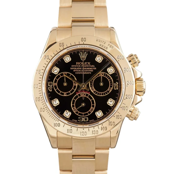 Rolex Daytona 116528 Black Diamond Dial Replica