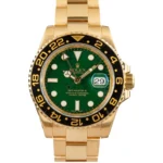 Rolex GMT-Master II Ref 116718 18k Yellow Gold Green Dial Replica