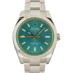 Rolex Milgauss 116400GV Green Crystal Blue Dial Replica