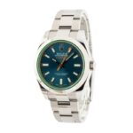 Rolex Milgauss Ref 116400GV Blue Dial Green Crystal Replica